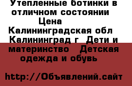 Утепленные ботинки в отличном состоянии › Цена ­ 800 - Калининградская обл., Калининград г. Дети и материнство » Детская одежда и обувь   